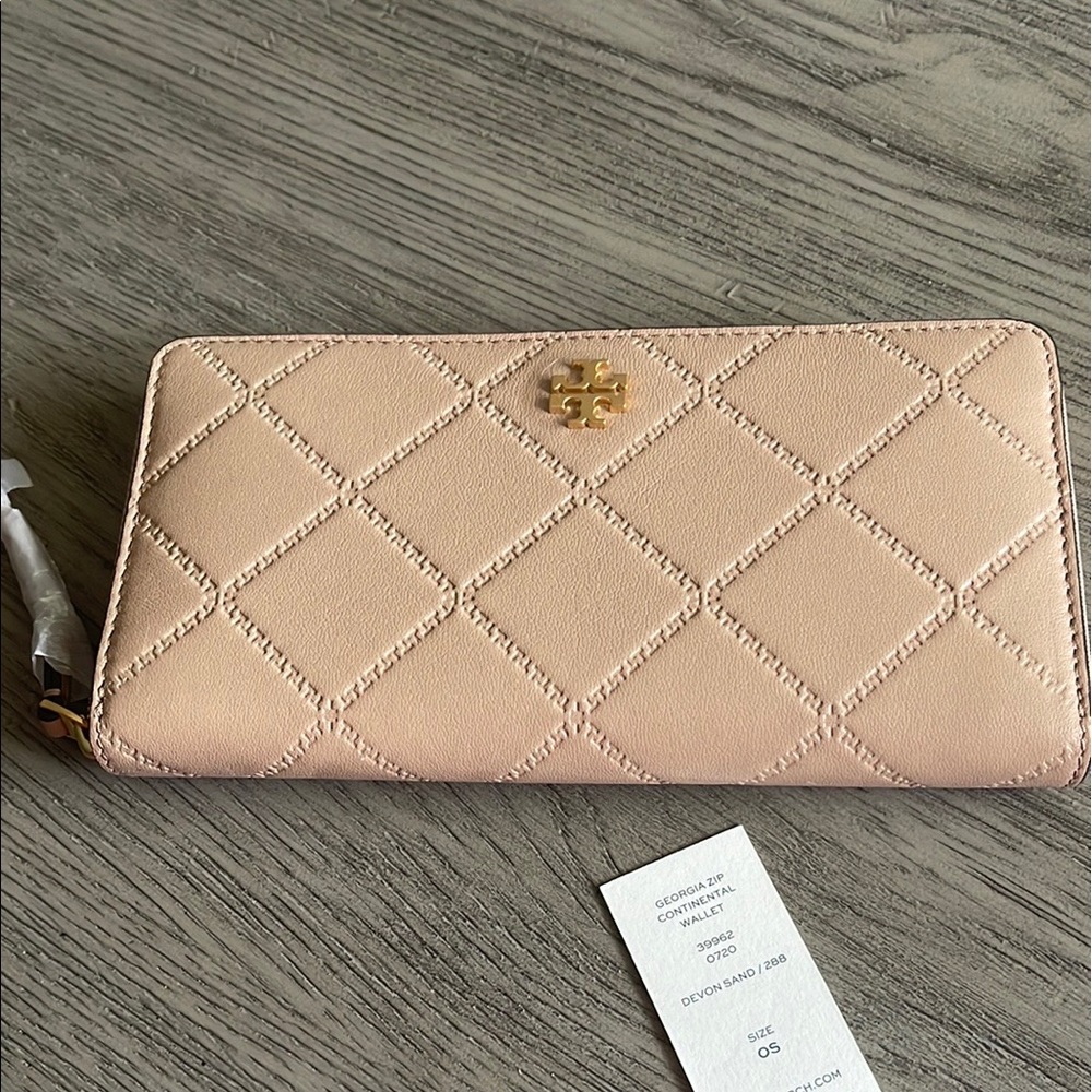 TORY BURCH Georgie Leather Zip Continental Wallet